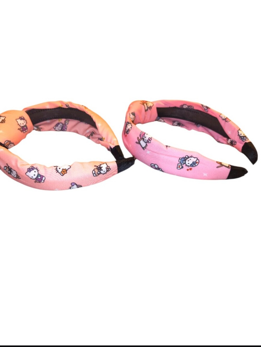 Hello Kitty Pink and Peach Padded Kids Headbands Set